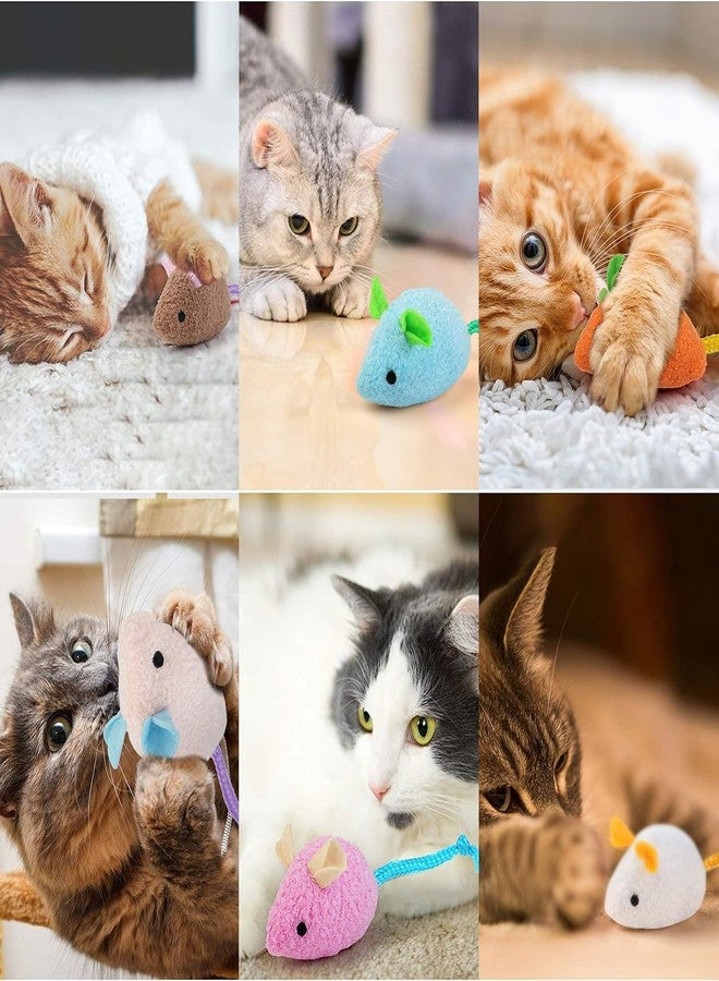 RoverPets 6 Pcs Cat Toy Set - Realistic Cats Mouse Plush Delights for Playful Kittens | Adorable Feline Mice Filled with Catnip for Irresistible Cat Chew Toy Excitement - Image 5
